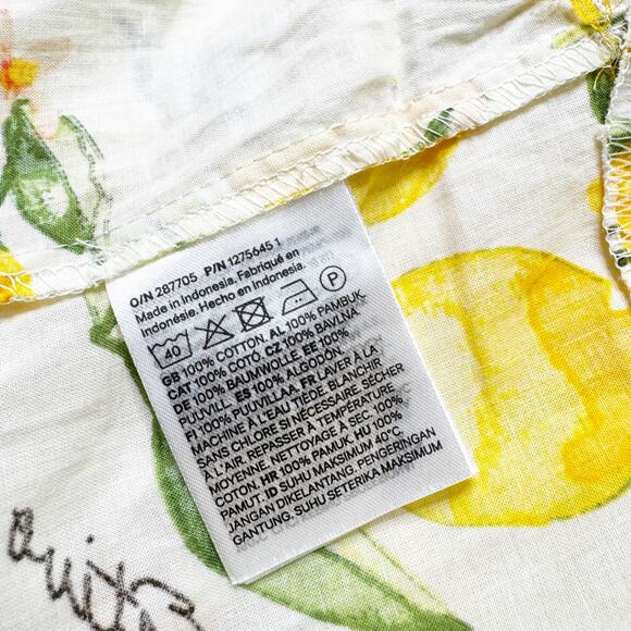 H&M NEW with tags Ankle Length Cotton Lemon Print Maxi Dress size Medium - Picture 11 of 12